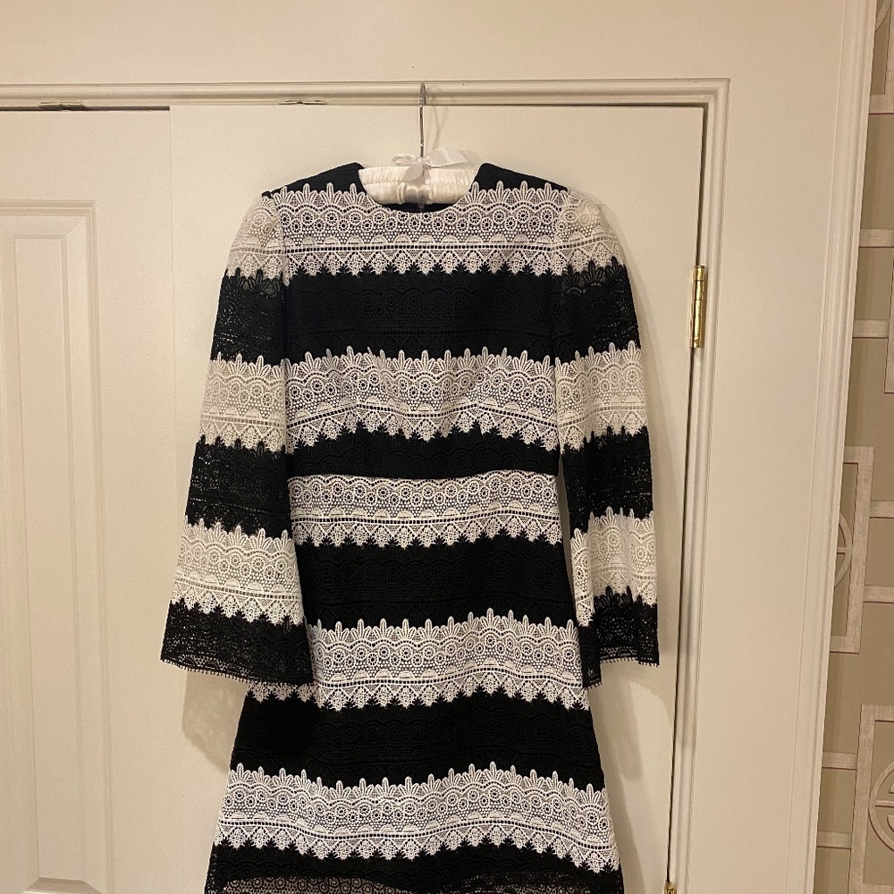 Jill Stuart Black and White Lace Cocktail Dress NW
